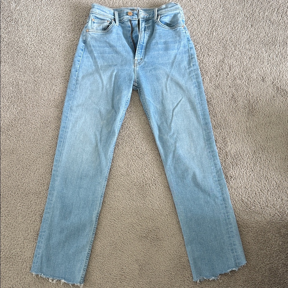 MOTHER Light Blue Straight Leg Jeans